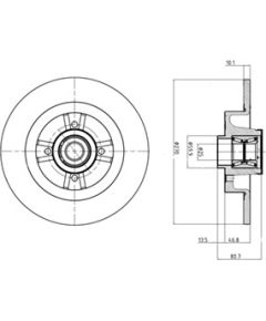 Delphi Bremžu disks BG9032RS