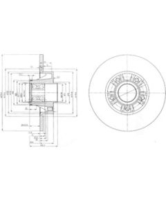 Delphi Bremžu disks BG9031RS