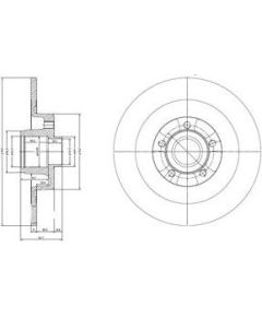 Delphi Bremžu disks BG9024RS