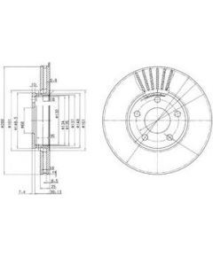 Delphi Bremžu disks BG2745