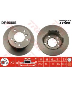 TRW Bremžu disks DF4088S