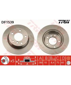 TRW Bremžu disks DF1539