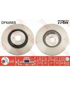 TRW Bremžu disks DF6456S