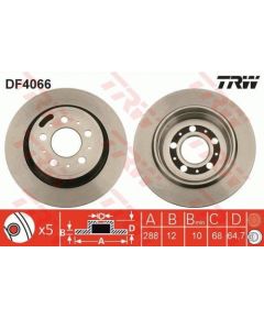 TRW Bremžu disks DF4066