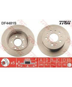 TRW Bremžu disks DF4481S