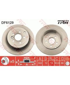 TRW Bremžu disks DF6129