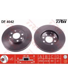 TRW Bremžu disks DF4042