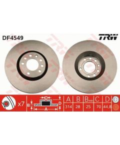 TRW Bremžu disks DF4549