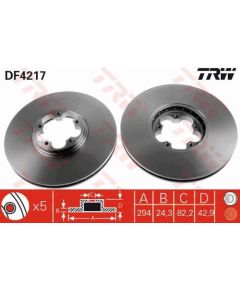 TRW Bremžu disks DF4217