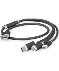 CABLE USB CHARGING 3IN1 1M/BLACK CC-USB2-AM31-1M GEMBIRD