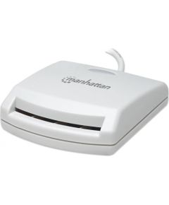 Manhattan Smart Card Reader USB External Contact Reader, White