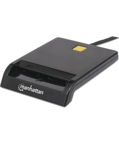 Manhattan Smart Card Reader USB External Contact Reader, Black