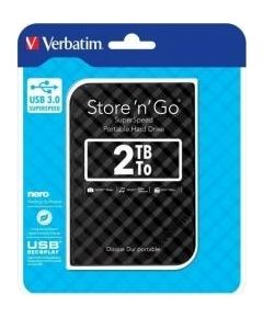 Verbatim Store & Go GEN 2 2TB Black Ārējie cietie diski HDD SSD