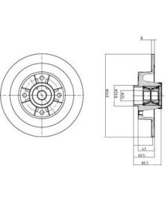 Delphi Bremžu disks BG9028RSC