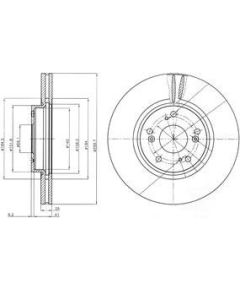 Delphi Bremžu disks BG3978