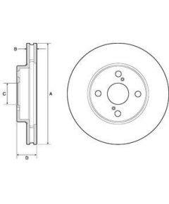 Delphi Bremžu disks BG3734C