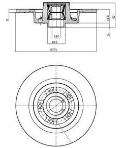 Delphi Bremžu disks BG9026RSC