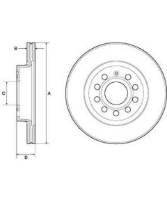 Delphi Bremžu disks BG3832C