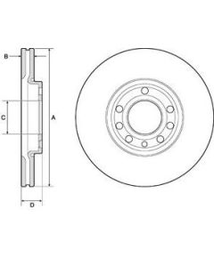 Delphi Bremžu disks BG3713C