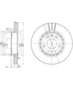 Delphi Bremžu disks BG3768C