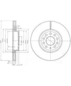 Delphi Bremžu disks BG3953C