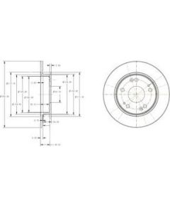 Delphi Bremžu disks BG4118C