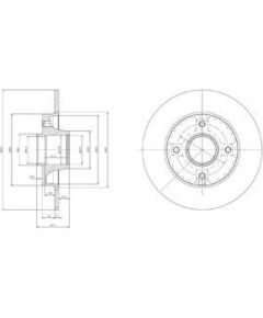 Delphi Bremžu disks BG9022RSC