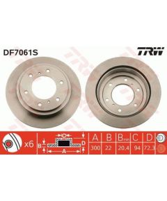 TRW Bremžu disks DF7061S