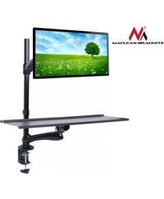 Maclean MC-681 Single Monitor Sit-Stand Workstation Screen Keyboard Arm Bracket