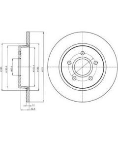 Delphi Bremžu disks BG4386C