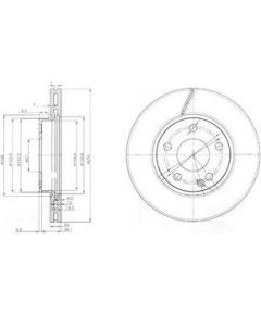 Delphi Bremžu disks BG3845