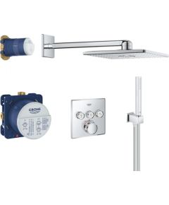 Grohe SmartControl Perfect Rainshower 310 Cube, 3 režīmi, hroms iebūvējamā dušas termostata komplekts