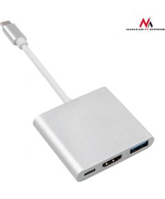 Maclean MCTV-840 Adapter USB-C - HDMI / USB 3.0 / USB-C metal housing 4K OTG