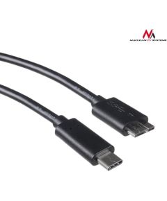 Maclean MCTV-845 USB 3.0 Micro B cable - Type C 1m symmetrical plug