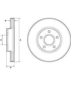 Delphi Bremžu disks BG3868C