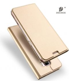 Dux Ducis Premium Magnet Case Grāmatveida Maks Telefonam Huawei Y9 (2018) Zeltains