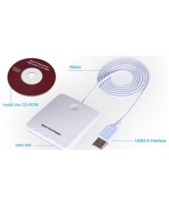 Delta DCR0004 Smart card (ID card) reader, white external