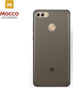 Mocco Ultra Back Case 0.3 mm Aizmugurējais Silikona Apvalks Priekš Huawei Y9 (2018) Caurspīdīgs-Melns