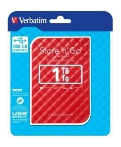 Verbatim Store & Go 1TB USB3.0 Red Ārējais cietais disks Ārējie cietie diski HDD SSD