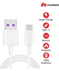 Huawei AP71 SuperCharge Oriģināls Type-C 3.1 Datu un Uzlādes Kabelis 1m Balts (OEM)