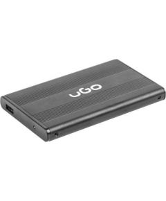 Natec UGO HDD/SSD enclosure for 2.5'' SATA - USB2, Aluminum, black