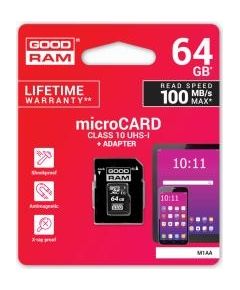 Goodram 64GB microSDXC class 10 UHS I + Adapter