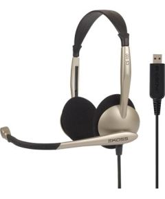 Koss austiņas CS100USB Headband/On-Ear, USB, Microphone, Gold, Noice canceling,