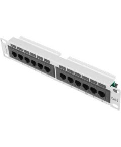 Lanberg Patch Panel 10'', 12 port 1U, cat.6, grey