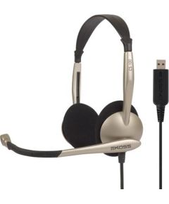 Koss Headphones CS100 Headband/On-Ear, 3.5mm (1/8 inch), Microphone, Black/Gold,