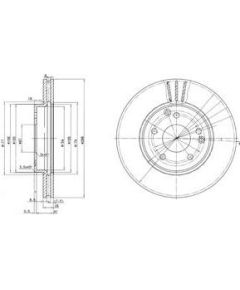 Delphi Bremžu disks BG3240C