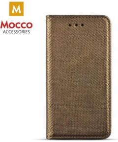 Mocco Smart Magnet Book Case Grāmatveida Maks Telefonam Huawei Mate 20 Tumši Zeltains