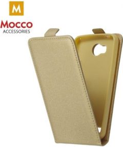 Mocco Kabura Rubber Case Vertikāli Atverams Premium Eco ādas Maks Telefonam Apple iPhone 6 / 6S Zeltains