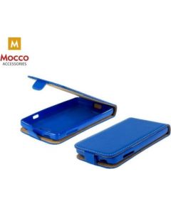 Mocco Kabura Rubber Case Vertikāli Atverams Premium Eco ādas Maks Telefonam Xiaomi Redmi S2 Zils