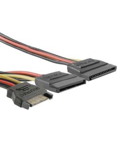 Qoltec SATA cable splitter SATA male | 2xSATA female | 0.5m
